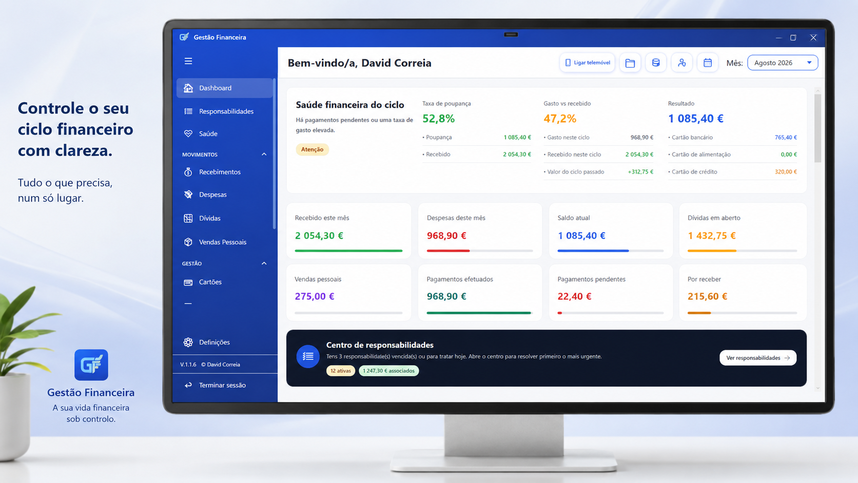 Dashboard da app